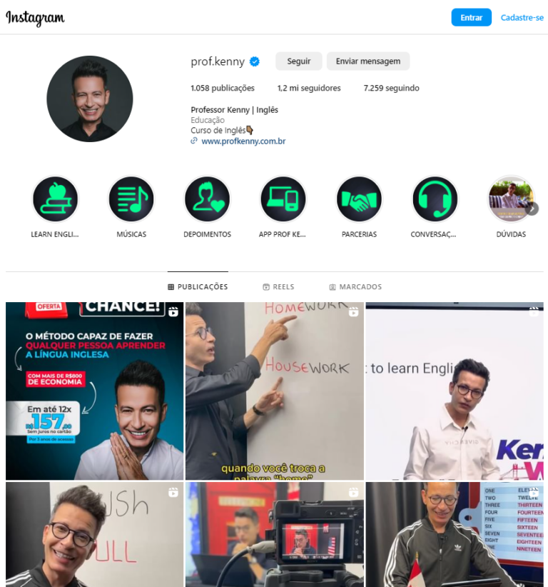 instagram professor kenny