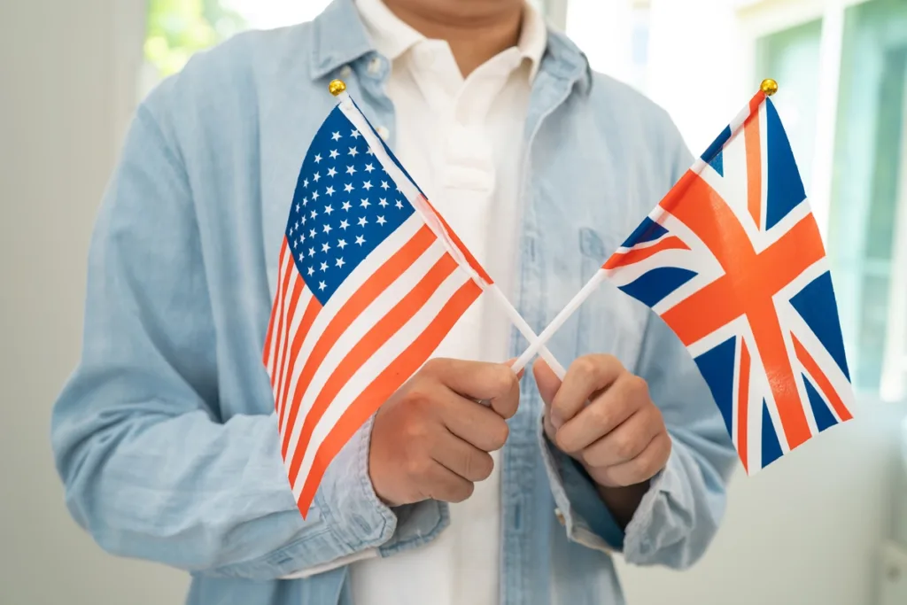 Quais são as diferenças entre o inglês americano e o britânico?